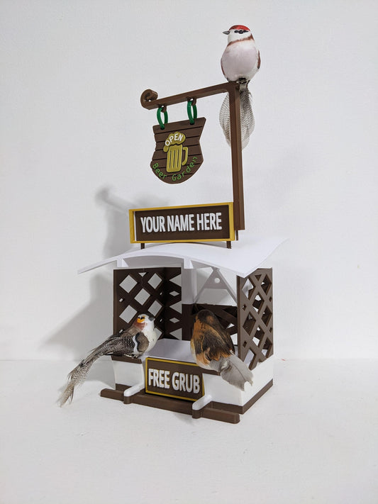 Personalized Pub Theme Bird Feeder: Small Bird Feeding Station