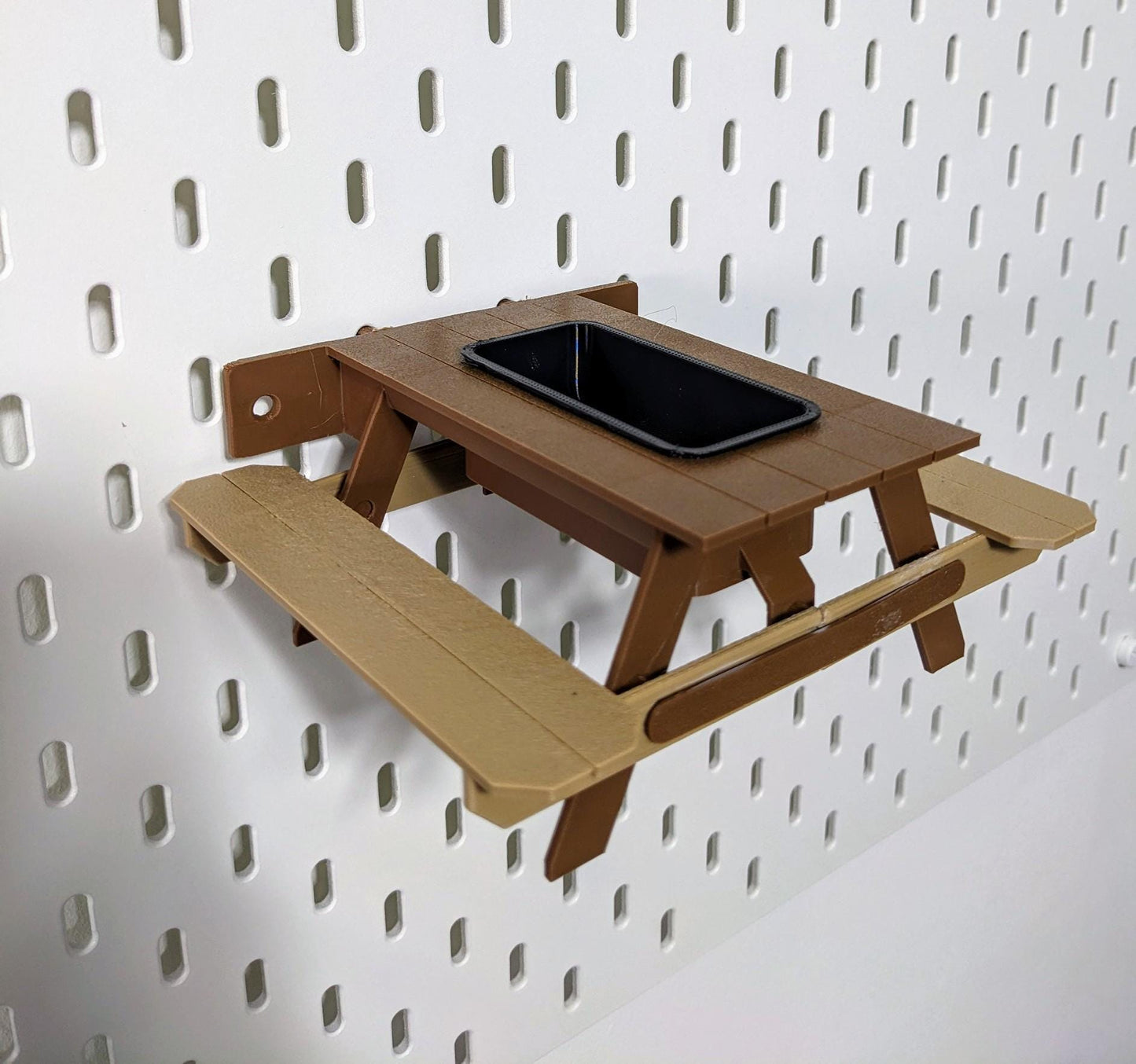 Picnic Table Bird Feeder: Fly-Thru Station, Indoor Aviary or Outdoor Use