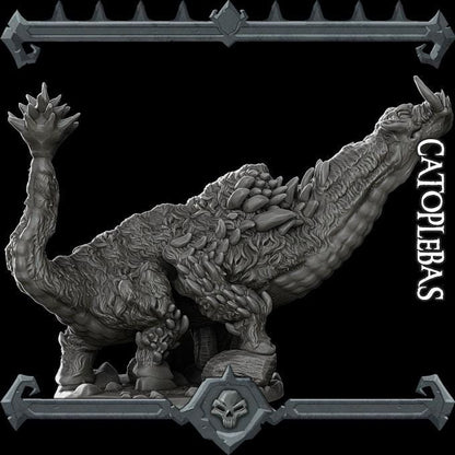 Catoplebas | Fantastic Beasts Collection | Rocket Pig Games | Miniatures for tabletop games. 28mm to 32mm Resin for RPG, D&D, TTRPG