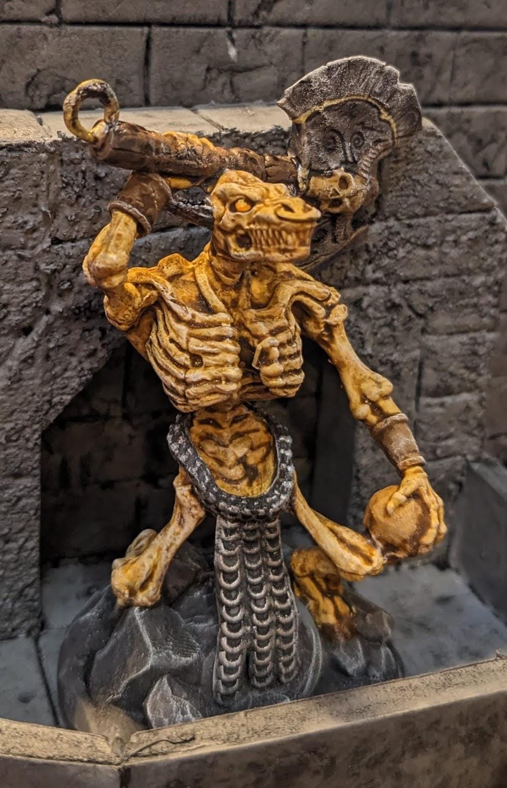 Minotaur Skeletons - Set of 2 | Undead Collection | Rocket Pig Games | Miniatures for tabletop games. 28mm to 32mm Resin for RPG, D&D, TTRPG