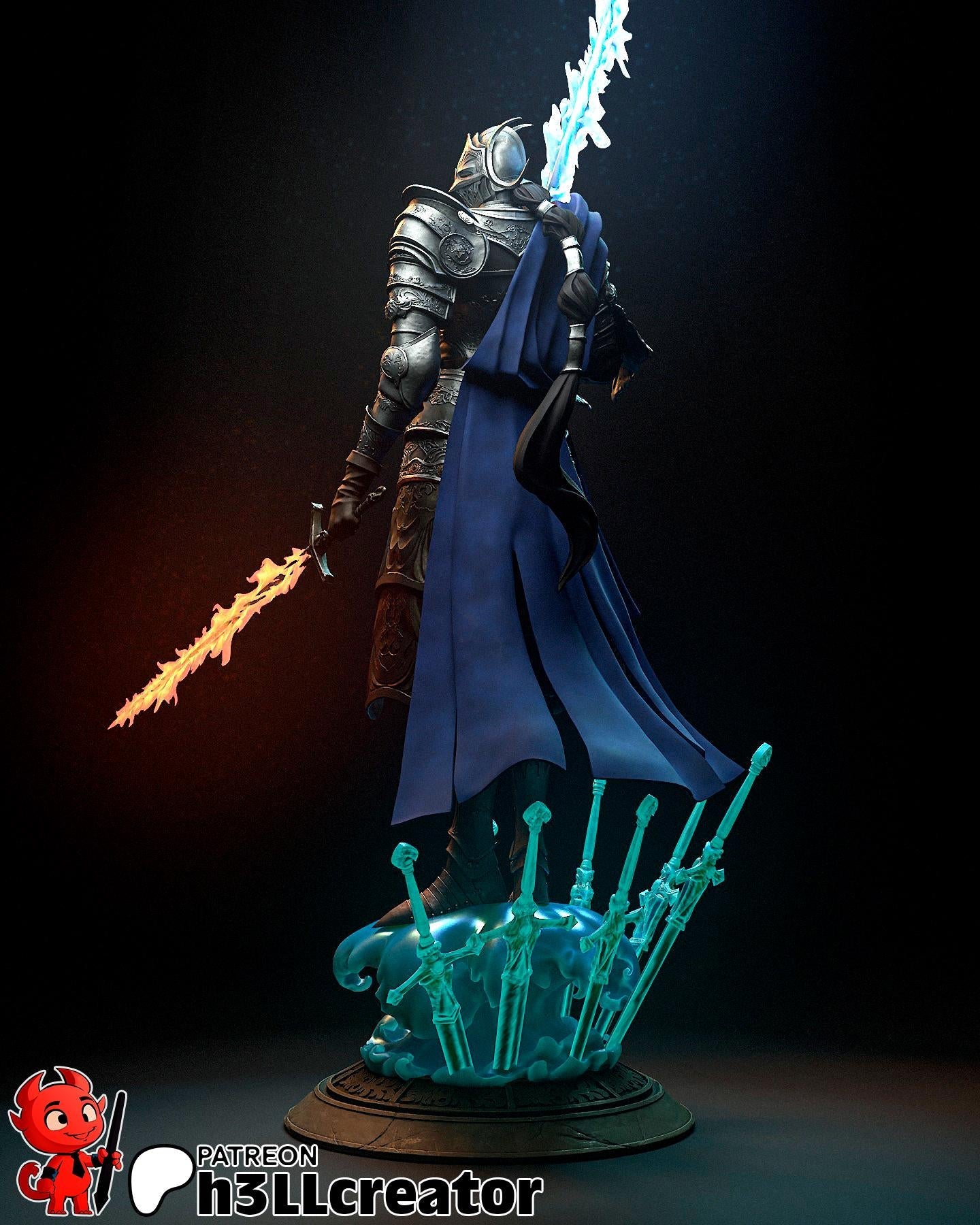 Rellana from Elden Ring (fan art) | Full Model or Bust | Miniature scale 1:12 | h3LL Creator | DIY Model Kit