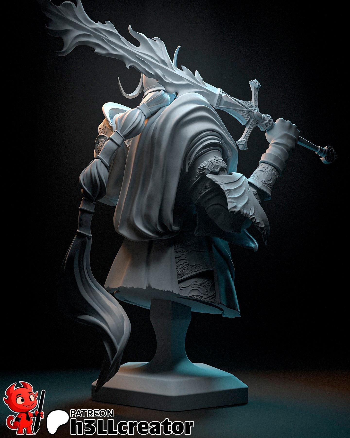 Rellana from Elden Ring (fan art) | Full Model or Bust | Miniature scale 1:12 | h3LL Creator | DIY Model Kit