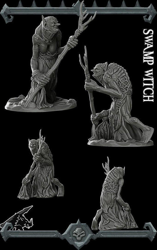 Swamp Witch | Bonus | Rocket Pig Games | Miniatures for tabletop games. 28mm to 32mm Resin Figures for RPG, D&D, Dungeons and Dragons