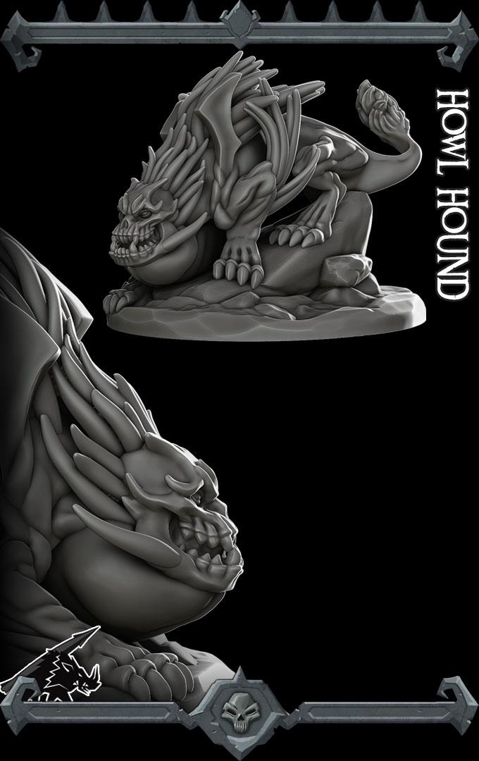 Howl Hound | Bonus | Rocket Pig Games | Miniatures for tabletop games. 28mm to 32mm Resin for RPG, D&D, Dungeons and Dragons