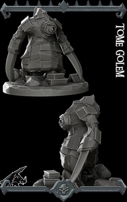 Tome Golem | Bonus | Rocket Pig Games | Miniatures for tabletop games. 28mm to 32mm Resin Figures for RPG, D&D, Dungeons and Dragons