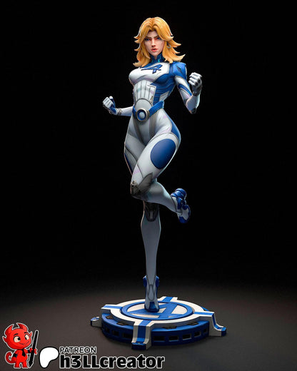 Invisible Woman from Marvel Rivals (fan art) | Full Model or Bust | Miniature scale 1:12 | h3LL Creator | DIY Model Kit