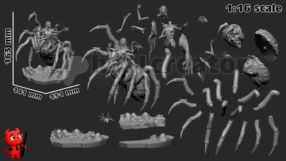 Lolth Miniature: Dungeons and Dragons Fan Art, 158mm DIY Model Kit