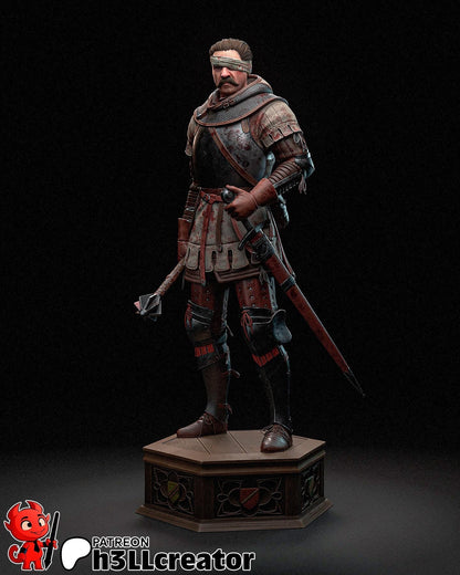 Jan of Trotznov / Zizka from Kingdom Come Deliverance 2 (fan art) Model | Miniature scale 1:12 | h3LL Creator | DIY Model Kit
