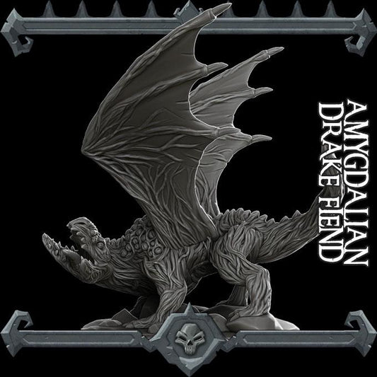Amygdalian Drake Fiend | Aberrations Collection | Rocket Pig Games | Miniatures for tabletop games. 28mm to 32mm Resin for RPG, D&D, TTRPG