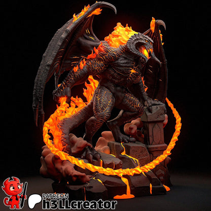 Balrog from The Lord of the Rings (fan art) | Full Model or Bust | Miniature scale 1:12 | h3LL Creator | DIY Model Kit