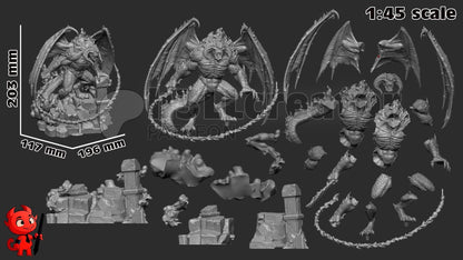 Balrog from The Lord of the Rings (fan art) | Full Model or Bust | Miniature scale 1:12 | h3LL Creator | DIY Model Kit