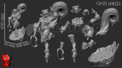 Squirrel Girl from Marvel Rivals (fan art) | Full Model or Bust | Miniature scale 1:12 | h3LL Creator | DIY Model Kit