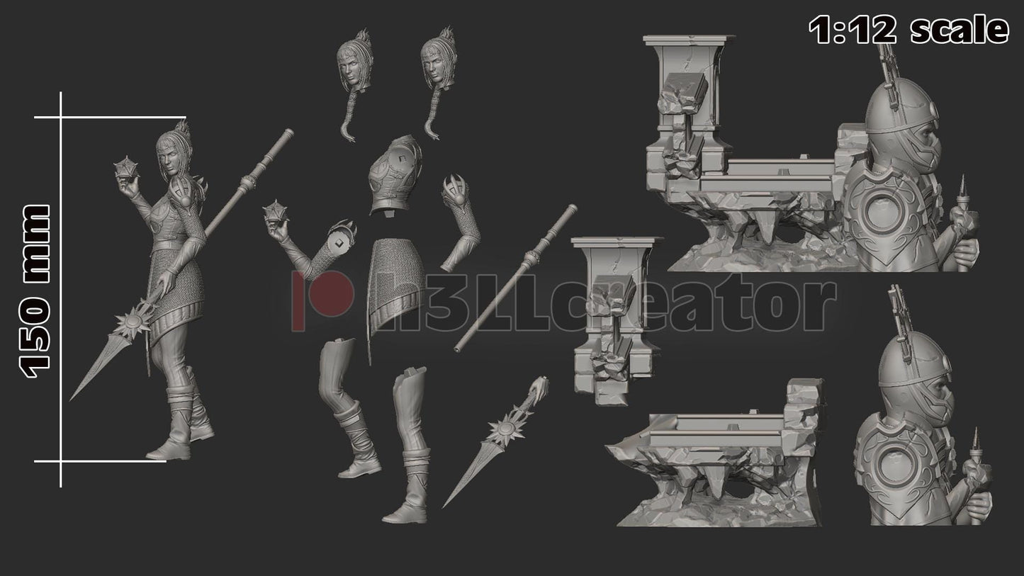 Shadowheart from Baldur's Gate 3 (fan art) | Full Model or Bust | Miniature scale 1:12 | h3LL Creator | DIY Model Kit