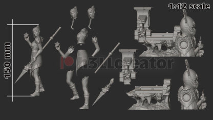 Shadowheart from Baldur's Gate 3 (fan art) | Full Model or Bust | Miniature scale 1:12 | h3LL Creator | DIY Model Kit