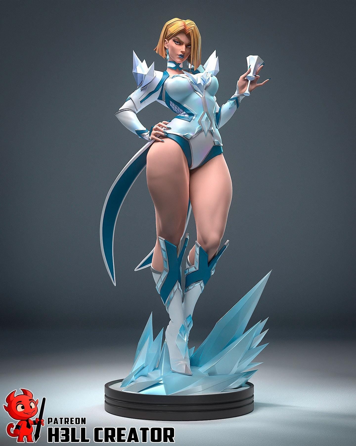 Emma Frost from Marvel Rivals (fan art) | Full Model or Bust | Miniature scale 1:12 | h3LL Creator | DIY Model Kit