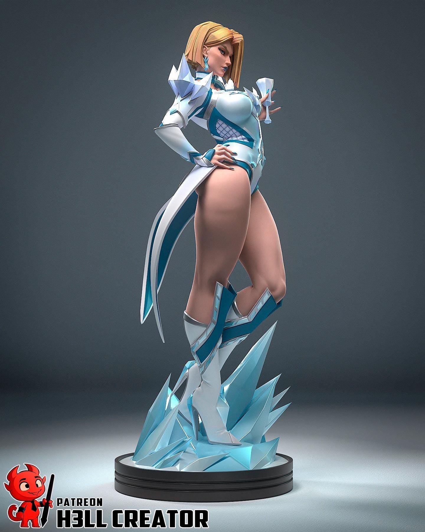 Emma Frost from Marvel Rivals (fan art) | Full Model or Bust | Miniature scale 1:12 | h3LL Creator | DIY Model Kit