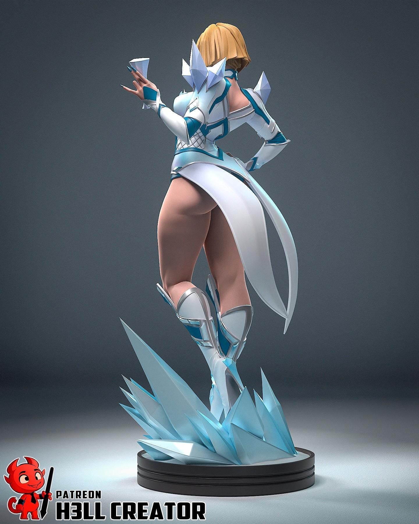 Emma Frost from Marvel Rivals (fan art) | Full Model or Bust | Miniature scale 1:12 | h3LL Creator | DIY Model Kit