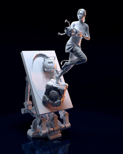 Chell from Portal 2 (fan art) | Full Model or Bust | Miniature scale 1:12 | h3LL Creator | DIY Model Kit