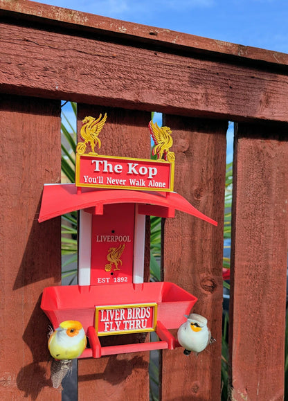 Liverpool FC Bird Feeder Feeding Station The Kop -  Liver birds Anfield themed Garden Decor - Wild Food Feeder - Gift for football Fan