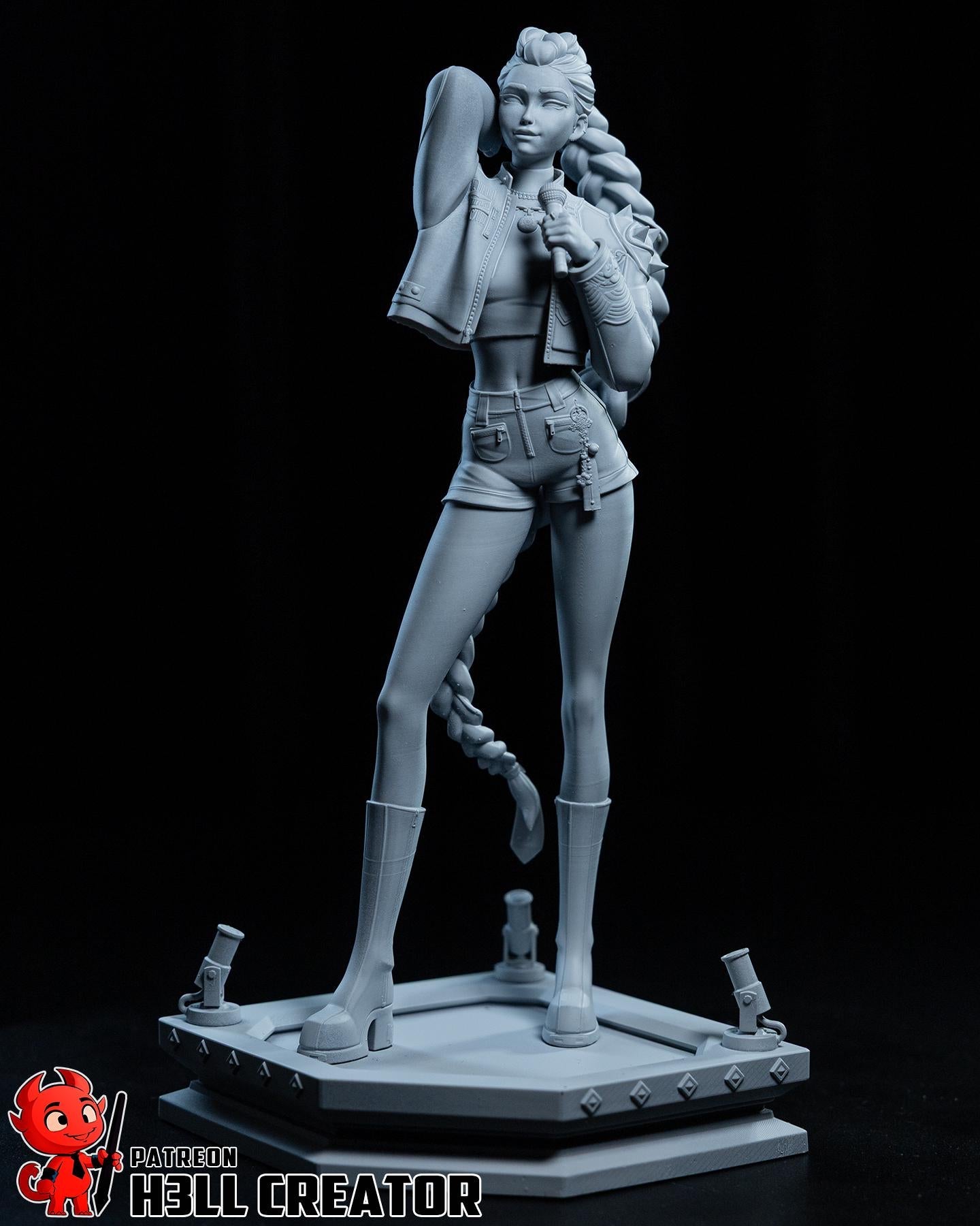 K-Pop Demon Hunters Diorama | Zoey, Rumi & Mira | H3LLcreator | Interlocking Display Set | Premium Resin Print