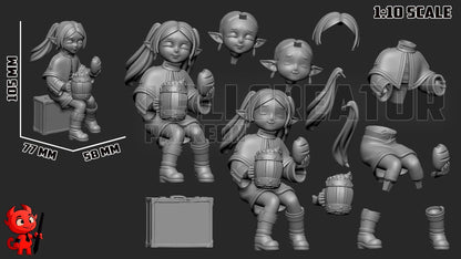 Frieren (Fan Art) – Frieren Beyond Journey’s End | H3LLcreator | 1:10 Scale Resin Model | Premium Collector Print