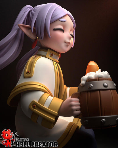 Frieren (Fan Art) – Frieren Beyond Journey’s End | H3LLcreator | 1:10 Scale Resin Model | Premium Collector Print
