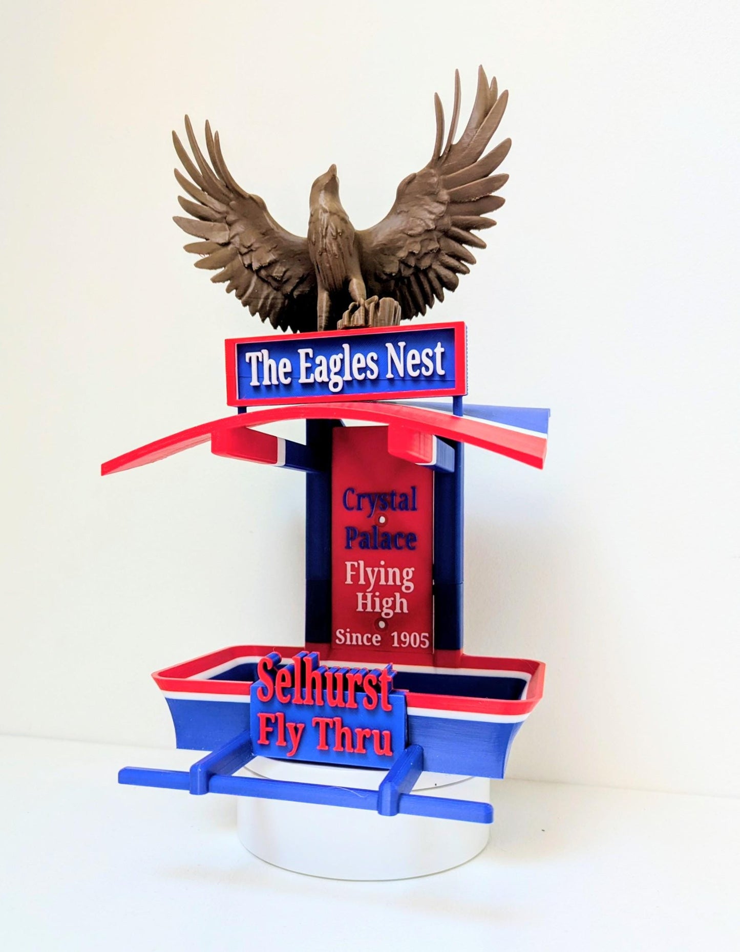 Crystal Palace Bird Feeder, The Eagles Nest, Selhurst feeding station . Garden seed table, Gift for Palace football club Fans