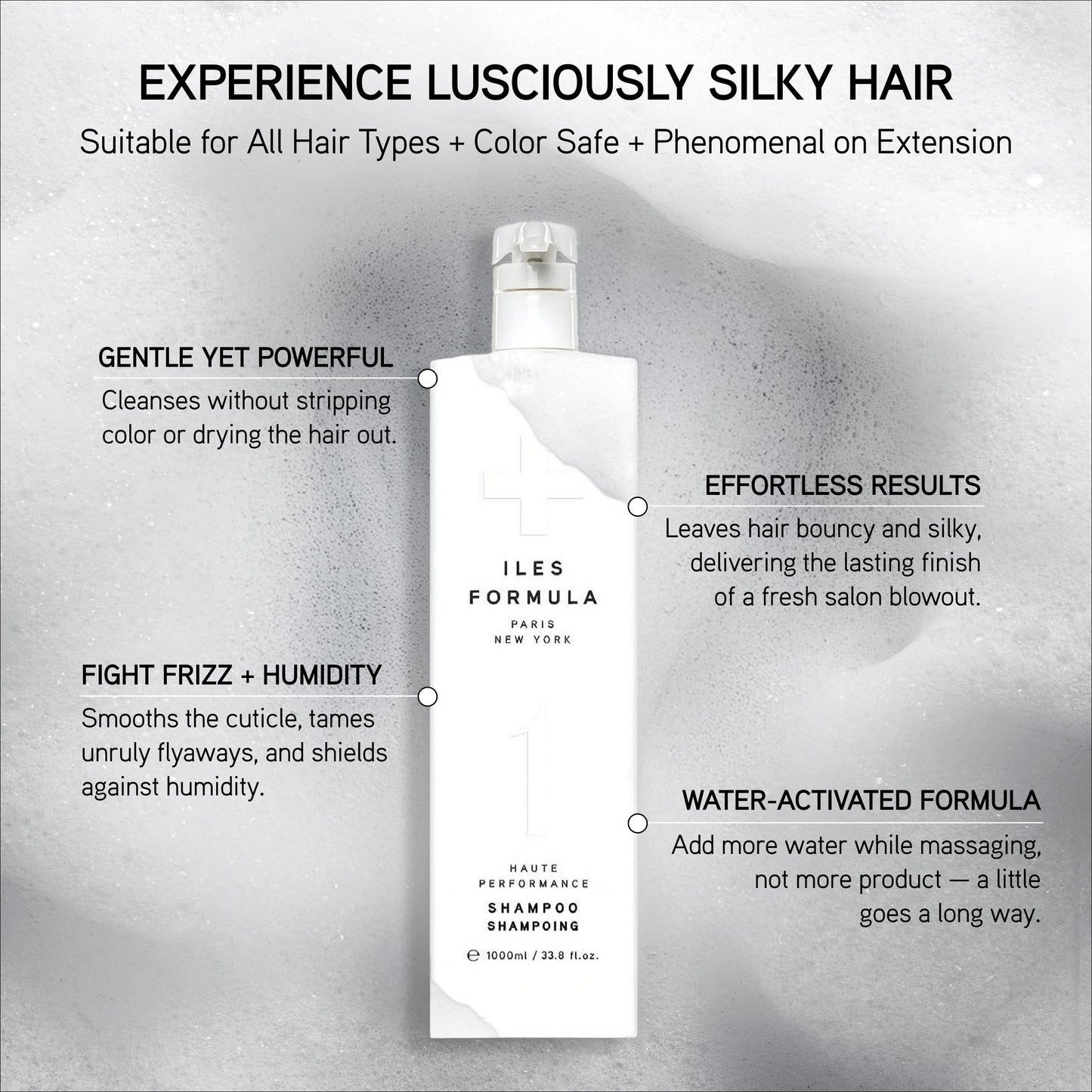 ILES FORMULA Shampoo for Dry & Damaged Hair – Hydrating, Sulfate-Free, Color-Safe