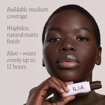 ILIA Skin Rewind Complexion Stick – Foundation + Concealer + Skincare (9N Tupelo, 0.35 oz)