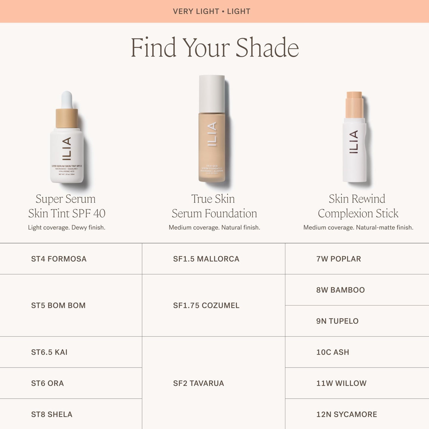 ILIA Skin Rewind Complexion Stick – Foundation + Concealer + Skincare (9N Tupelo, 0.35 oz)