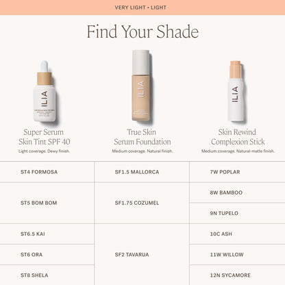 ILIA Skin Rewind Complexion Stick – Foundation + Concealer + Skincare (9N Tupelo, 0.35 oz)