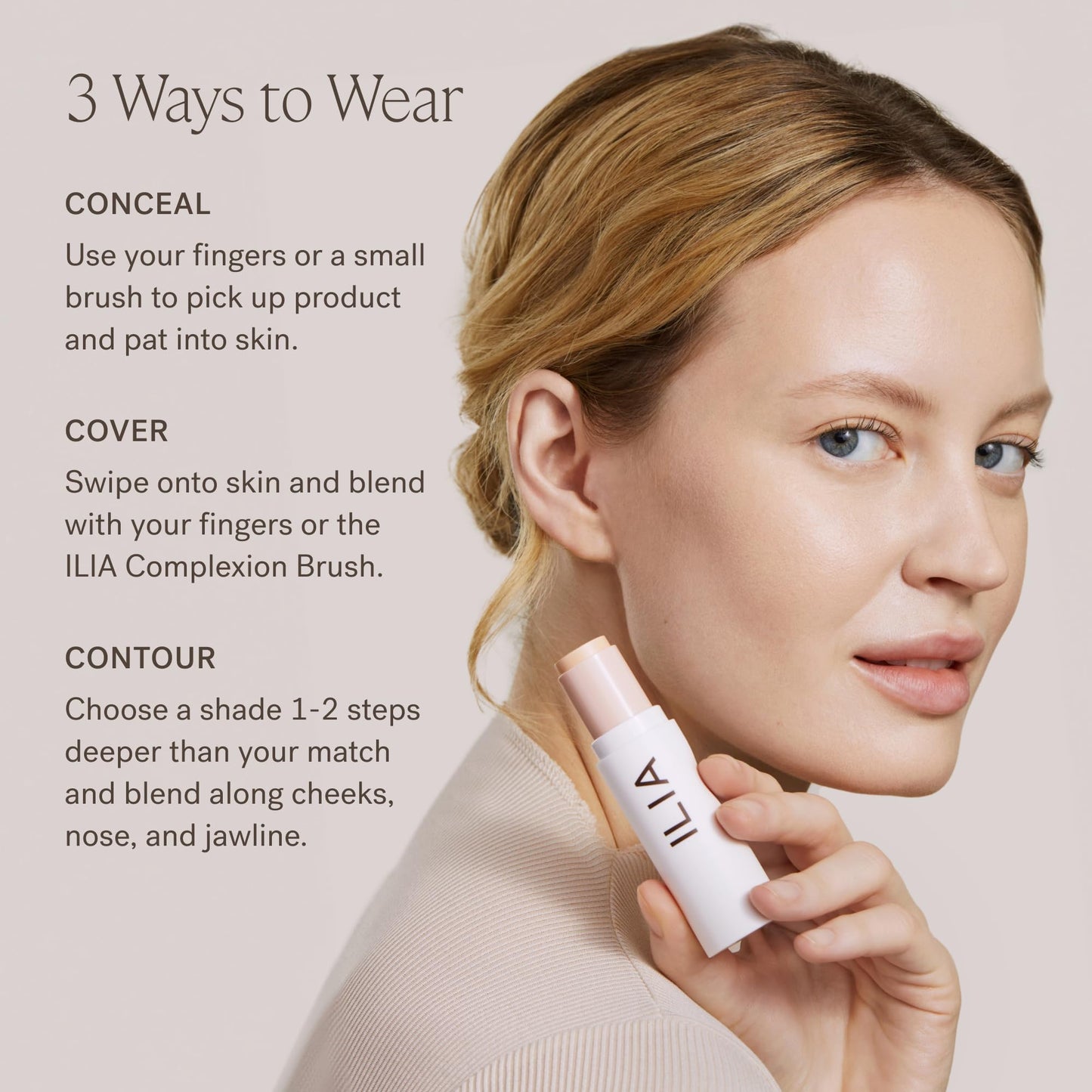 ILIA Skin Rewind Complexion Stick 7W Poplar — Foundation + Skincare, Vegan & Cruelty-Free