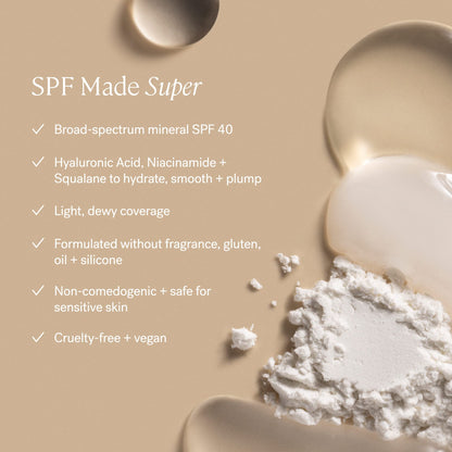 ILIA Super Serum Skin Tint SPF 40 | Hydrating, Non-Comedogenic Tint with Blue Light & Pollution Shield