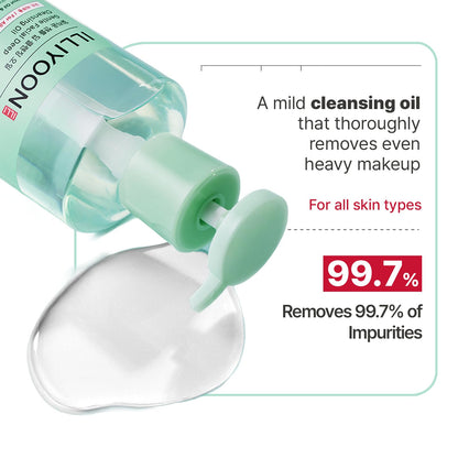 Illiyoon Gentle Deep Cleansing Oil | Lightweight Coconut Oil Cleanser with AHA/BHA – Fragrance-Free, Vegan, 8.45 fl oz