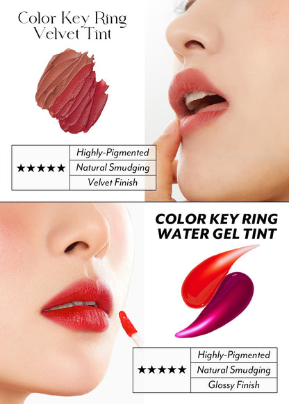 I'M MEME Color Key Ring Velvet Lip Tint 01 Rosy Beige – Long-Lasting Matte Lip Stain (2.8g)