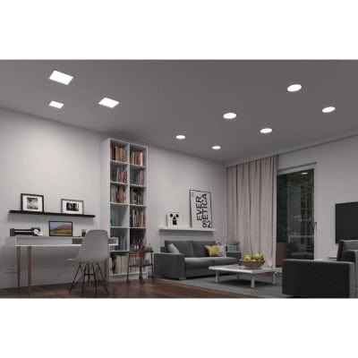 Areo VariFit Square LED Recessed Panel Smart Home Zigbee 230x230mm Tunable White - Black
