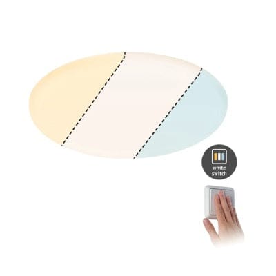 VariFit Veluna Round LED Recessed panel IP44 185mm White Switch Transparent