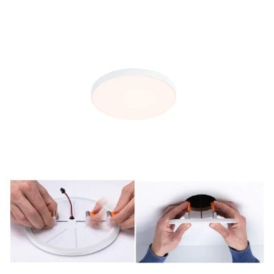 VariFit Veluna Edge Round LED Recessed Panel IP44 90mm Warm White