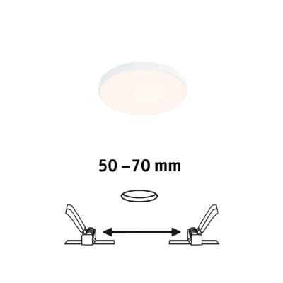 VariFit Veluna Edge Round LED Recessed Panel IP44 90mm Warm White