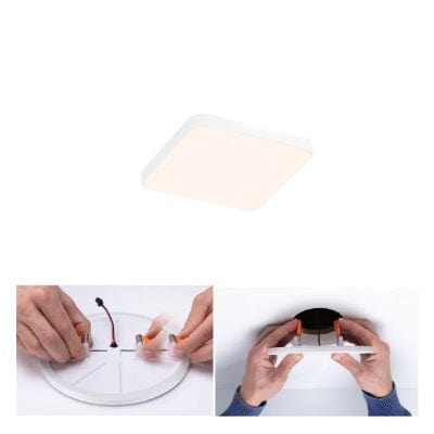VariFit Veluna Edge Square LED Recessed Panel IP44 120x120mm Warm White