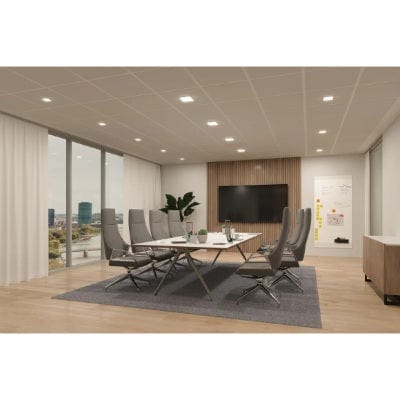 VariFit Veluna Edge Square LED Recessed Panel IP44 160x160mm Warm White