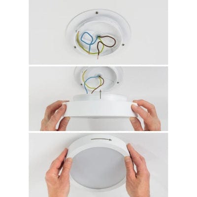 Cosara Round LED Panel IP44 300mm 15W 1300lm Warm White - Beige