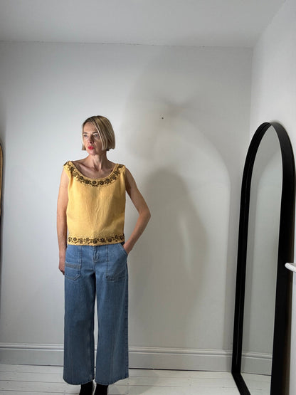 VINTAGE beaded knit top