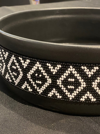 Contemporary Ceramic Beaded Bowl