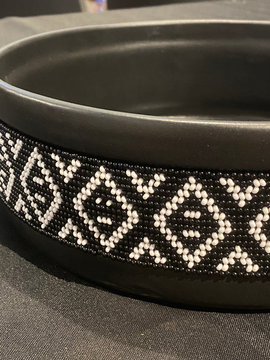 Contemporary Ceramic Beaded Bowl