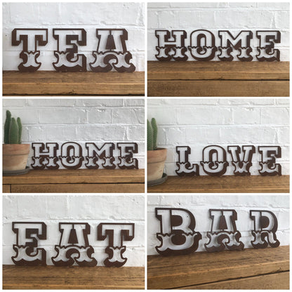 Rusty 5" Carnival Metal Letters A-Z