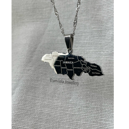 Jamaica Necklace '14 Parish’- Gold/Silver