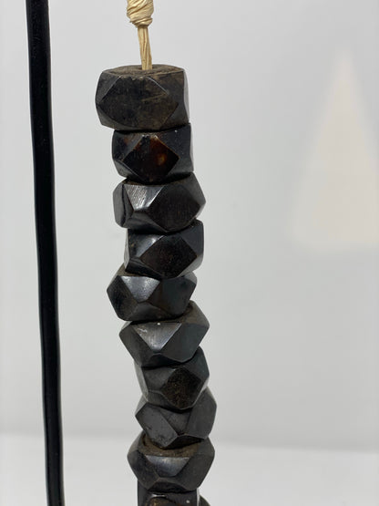 Kenya Beads Necklace  - dark brown