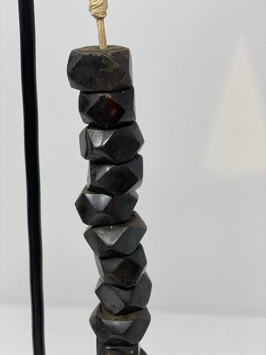 Kenya Beads Necklace  - dark brown