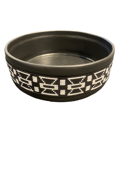 Contemporary Ceramic Beaded Bowl